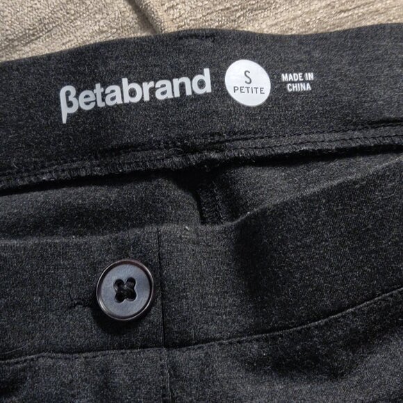Betabrand Dark Charcoal Grey Dress Yoga Pull On Pants SMALL PETITE - Picture 3 of 6